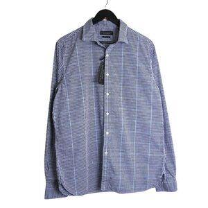The Men's Bloomingdale's Gingham Button Down Stretch Fabroc Size Large